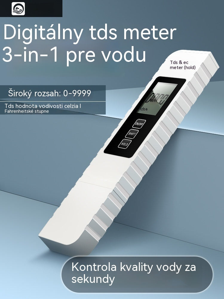 2 kusy 20 €💧Kúpte 1, získajte 1 zadarmo🔍 Digitálny vodomer TDS 3 v 1 – Skontrolujte kvalitu vody za pár sekúnd ✨