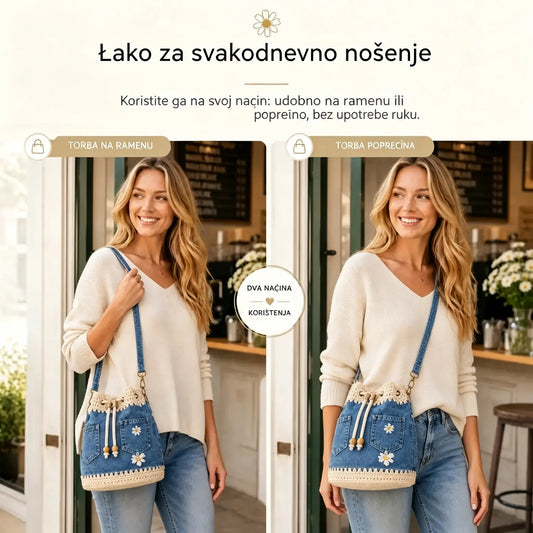 Tkana traper torba u boho stilu koja će upotpuniti svaku odjevnu kombinaciju ✨