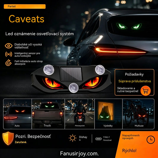 🚗👀 Pekelné LED oko – solárne výstražné svetlo do auta. Bez káblov, s 4 režimami a automatickou detekciou. Tvoj štýl, tvoja bezpečnosť. Kúp 1, získaj 1 zadarmo! ✨